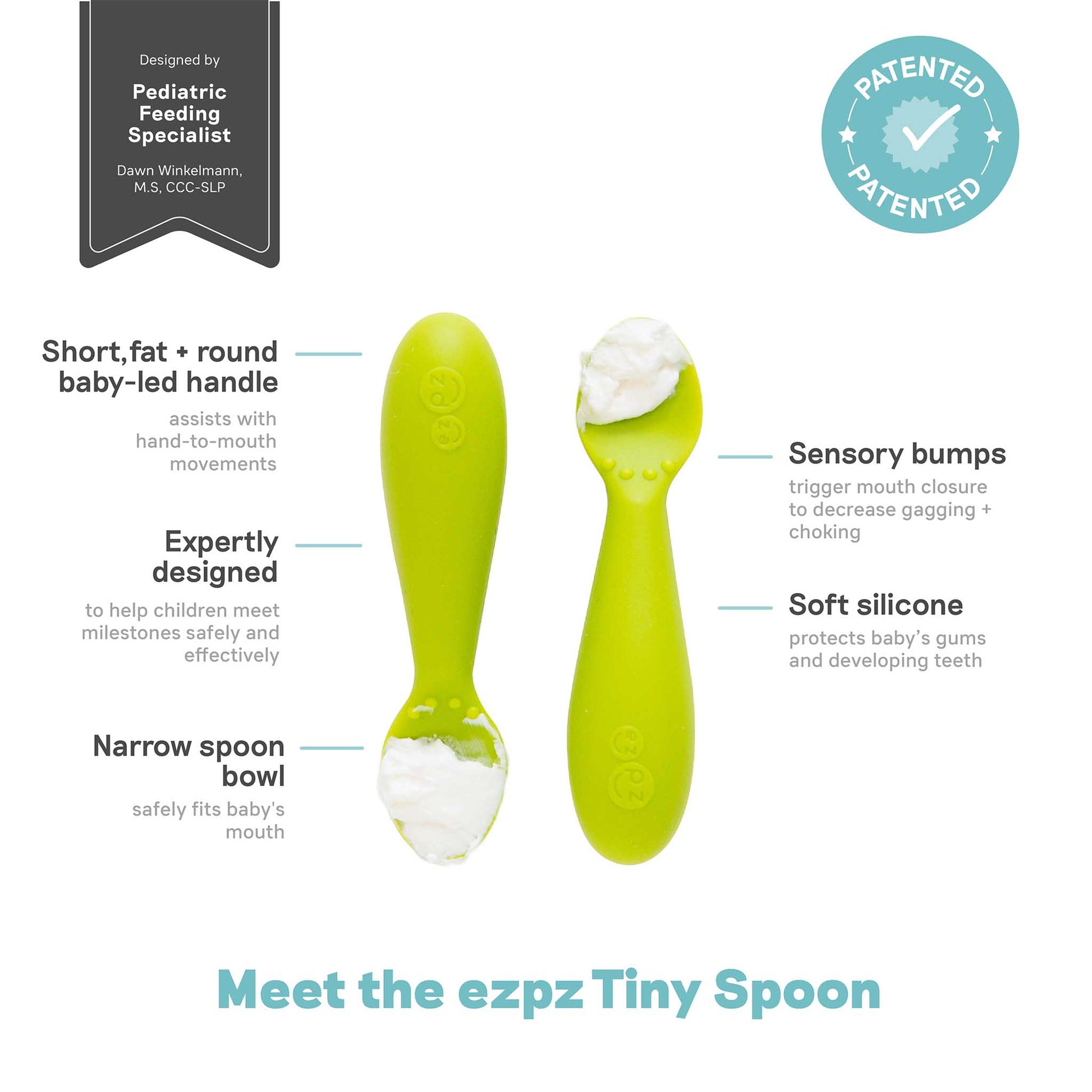 ezpz Tiny Spoons | For Self-Feeding & Baby-Led Weaning | Canada Utensils Hip Mommies