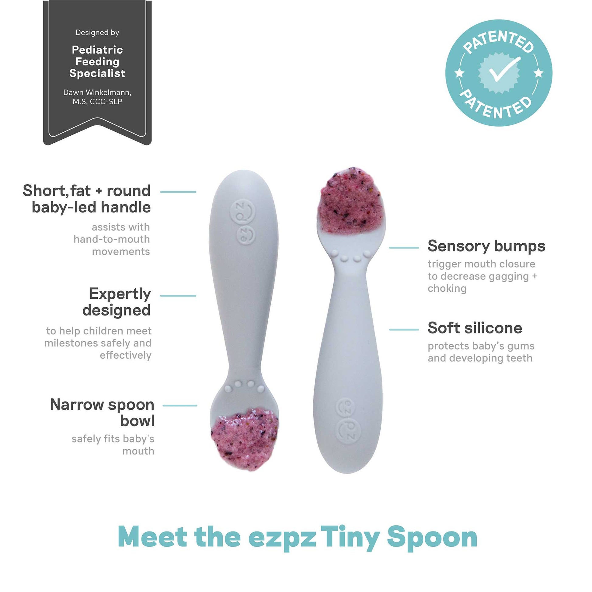 ezpz Tiny Spoons | For Self-Feeding & Baby-Led Weaning | Canada Utensils Hip Mommies