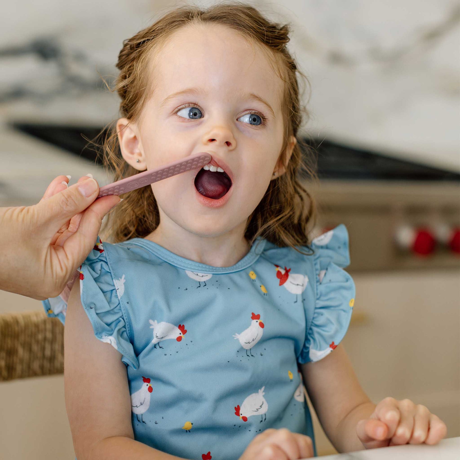 Baby-Led Toothbrush + Sensory Tongue Depressor Pack from ezpz | Canada Oral Care Hip Mommies