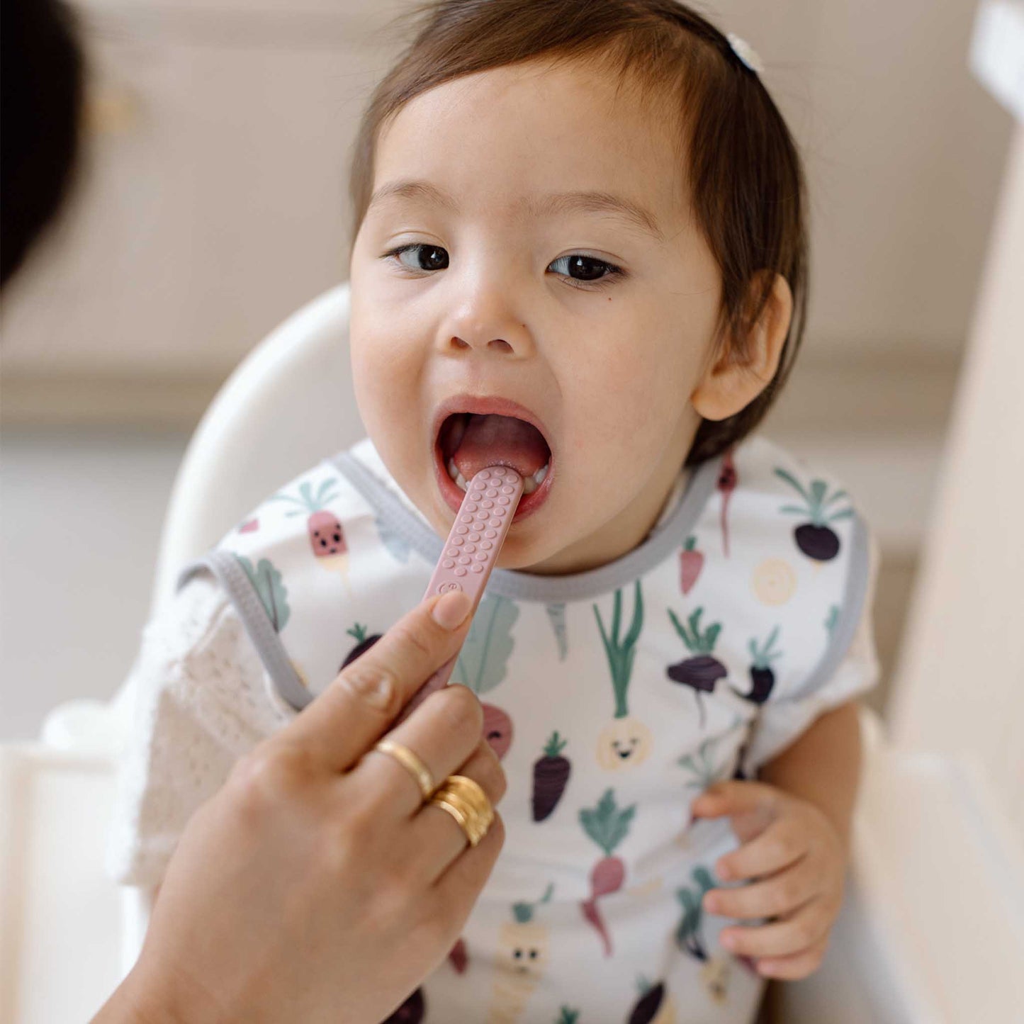 Baby-Led Toothbrush + Sensory Tongue Depressor Pack from ezpz | Canada Oral Care Hip Mommies