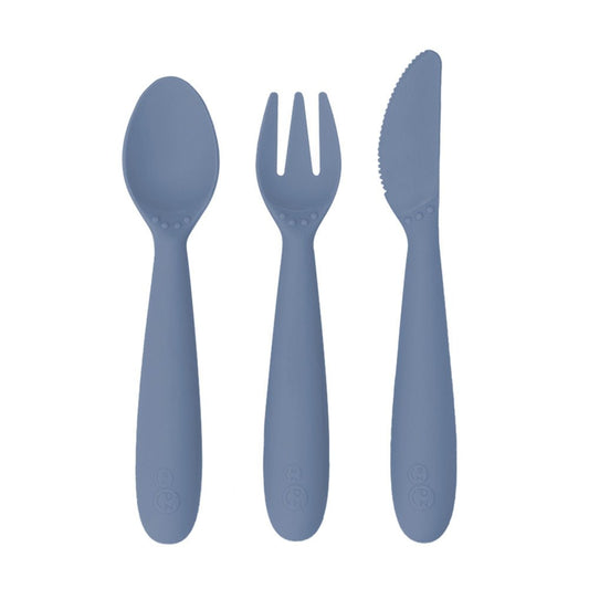 ezpz Happy Utensils in Indigo Hip Mommies