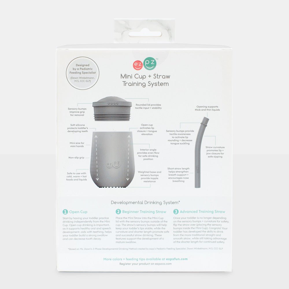 ezpz Mini Cup + Straw Training System in Oat Hip Mommies