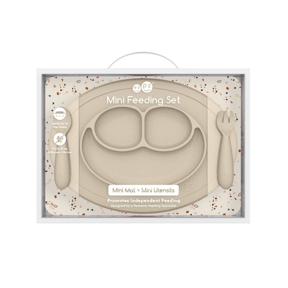 ezpz Mini Feeding Set in Oat Hip Mommies