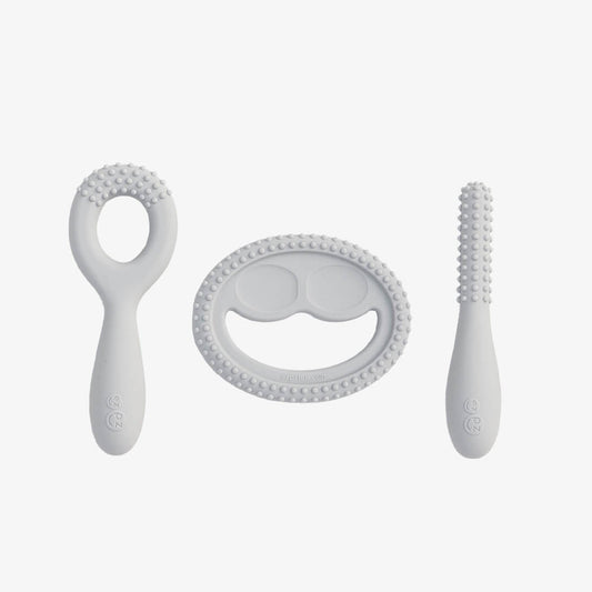 ezpz Oral Development Tools (3-pack) in Pewter Hip Mommies