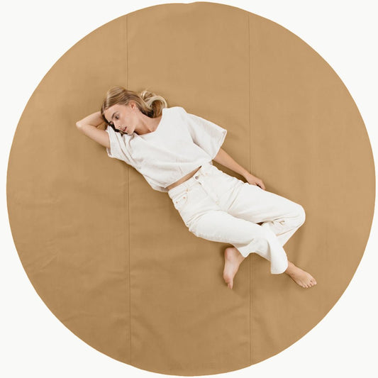 Gathre MAXI CIRCLE Large Leather Mat 80" in Camel Hip Mommies