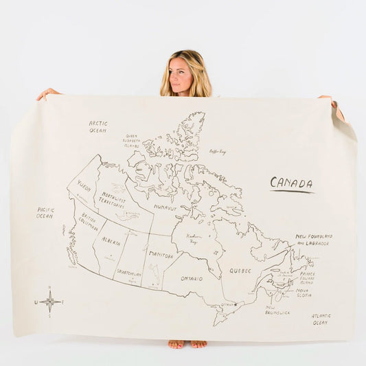 Gathre MIDI+ Medium Leather Mat 52x76" in Canada Map Hip Mommies