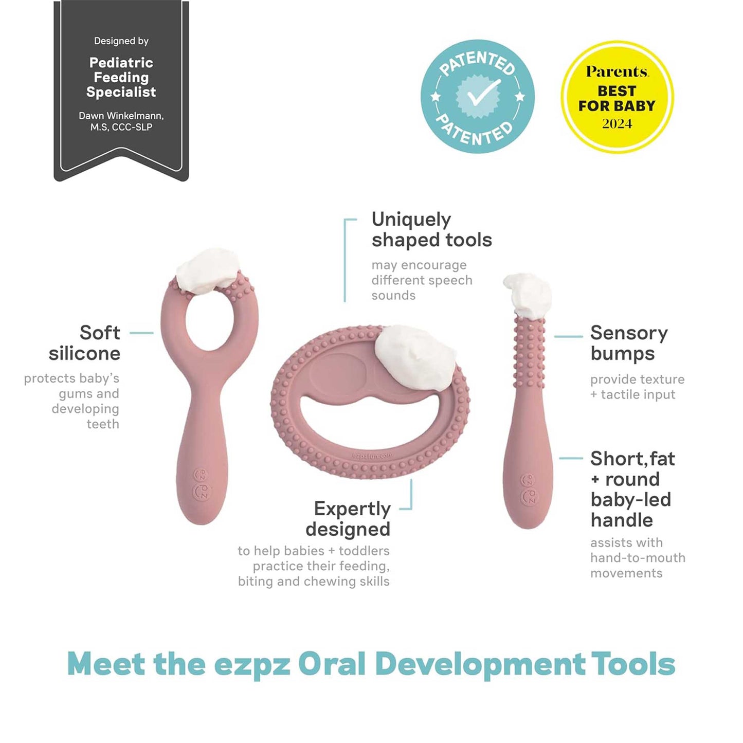 ezpz Oral Development Tools| Pre-Feeding Skills, Baby-Led  | Canada Pacifiers and Teethers Hip Mommies