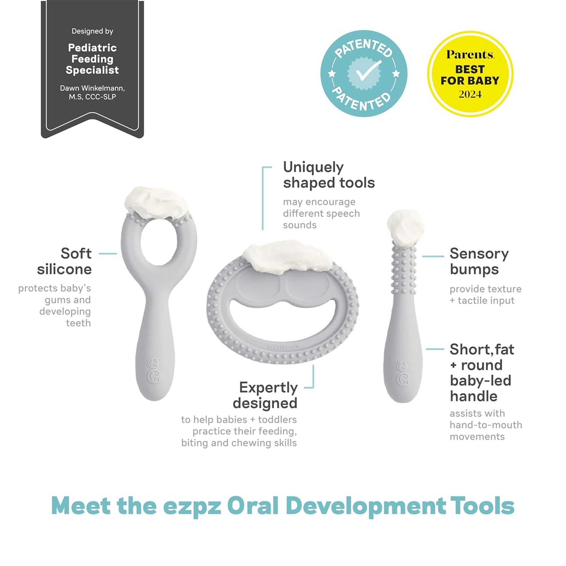 ezpz Oral Development Tools| Pre-Feeding Skills, Baby-Led  | Canada Pacifiers and Teethers Hip Mommies