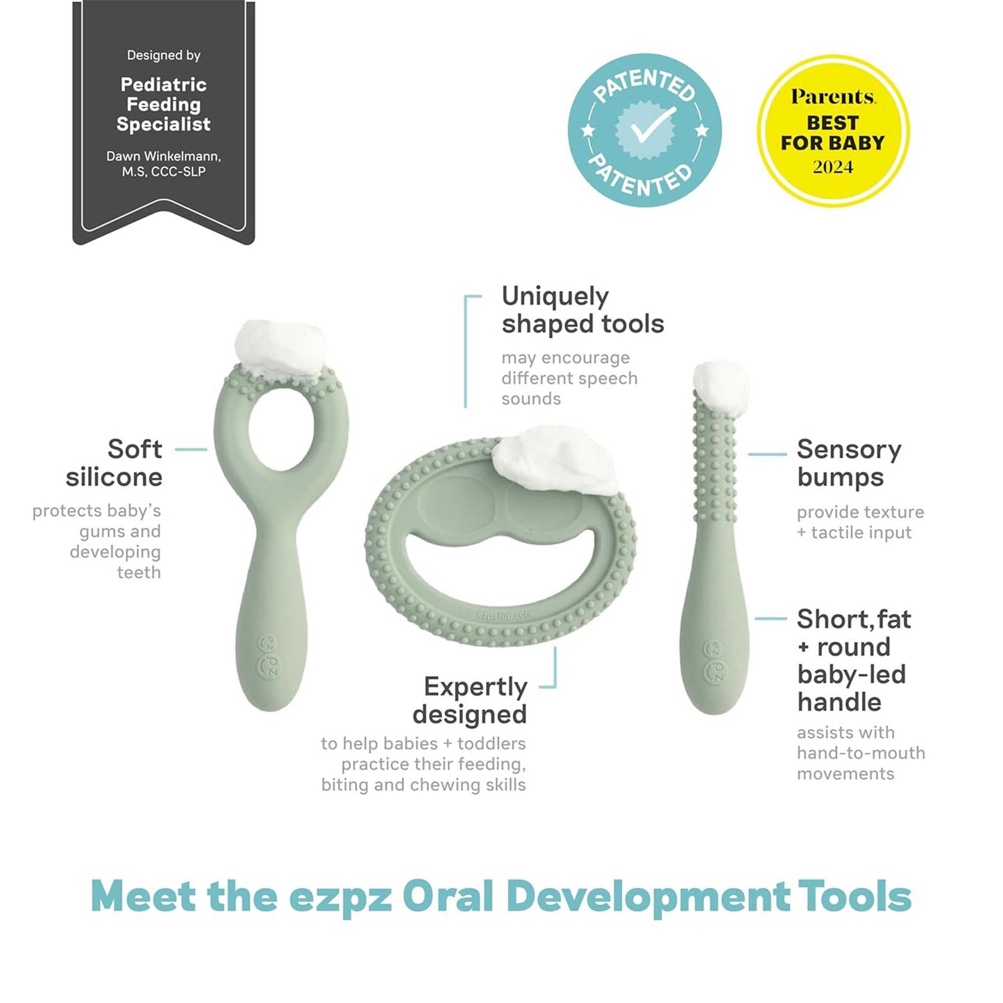 ezpz Oral Development Tools| Pre-Feeding Skills, Baby-Led  | Canada Pacifiers and Teethers Hip Mommies