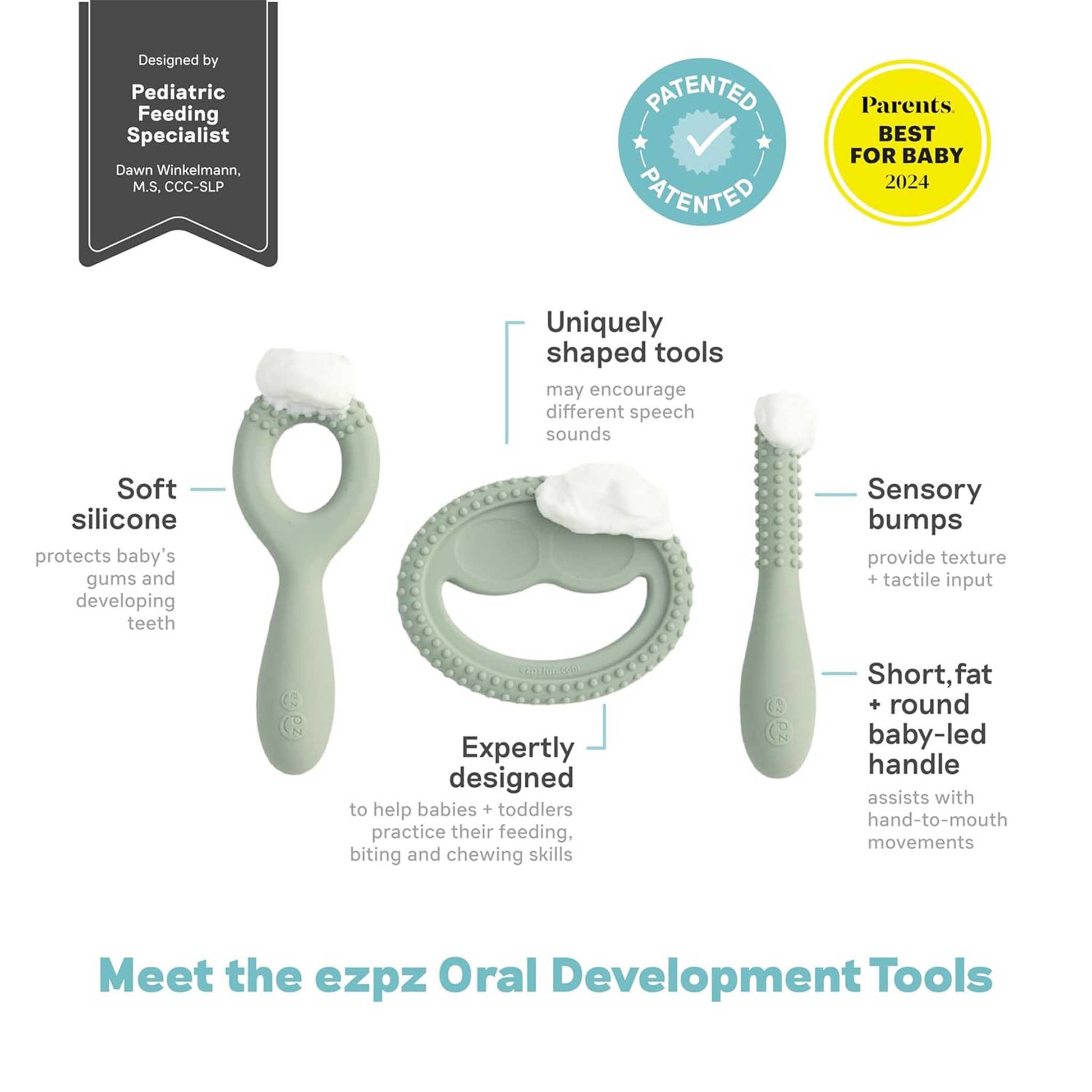 ezpz Oral Development Tools| Pre-Feeding Skills, Baby-Led  | Canada Pacifiers and Teethers Hip Mommies