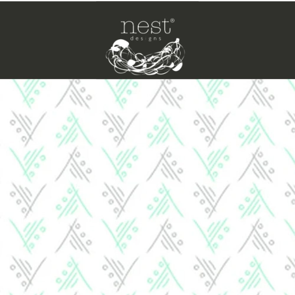 CLEARANCE Canada | Nest Designs Bamboo Muslin Crib Sheet in Geo Mint Baby Shower Gift Hip Mommies