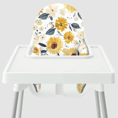 CLEARANCE | Yeah Baby Goods High Chair Cover Sunflowers and Cream Highchair Accessory Hip Mommies