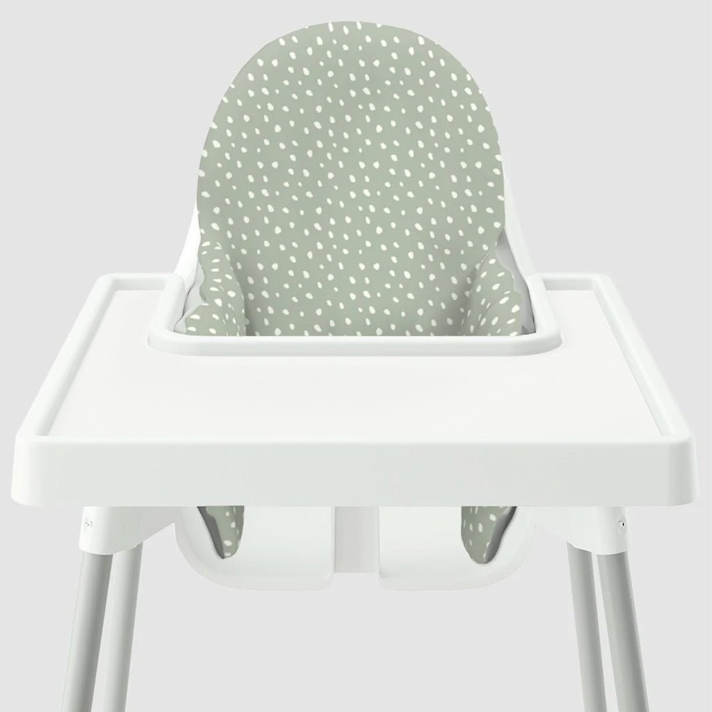 CLEARANCE Canada | Yeah Baby Goods High Chair Cover White Beans Sage Highchair Accessory Hip Mommies