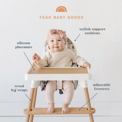 CLEARANCE Canada | Yeah Baby Goods High Chair Placemat - Vintage Blue Highchair Accessory Hip Mommies