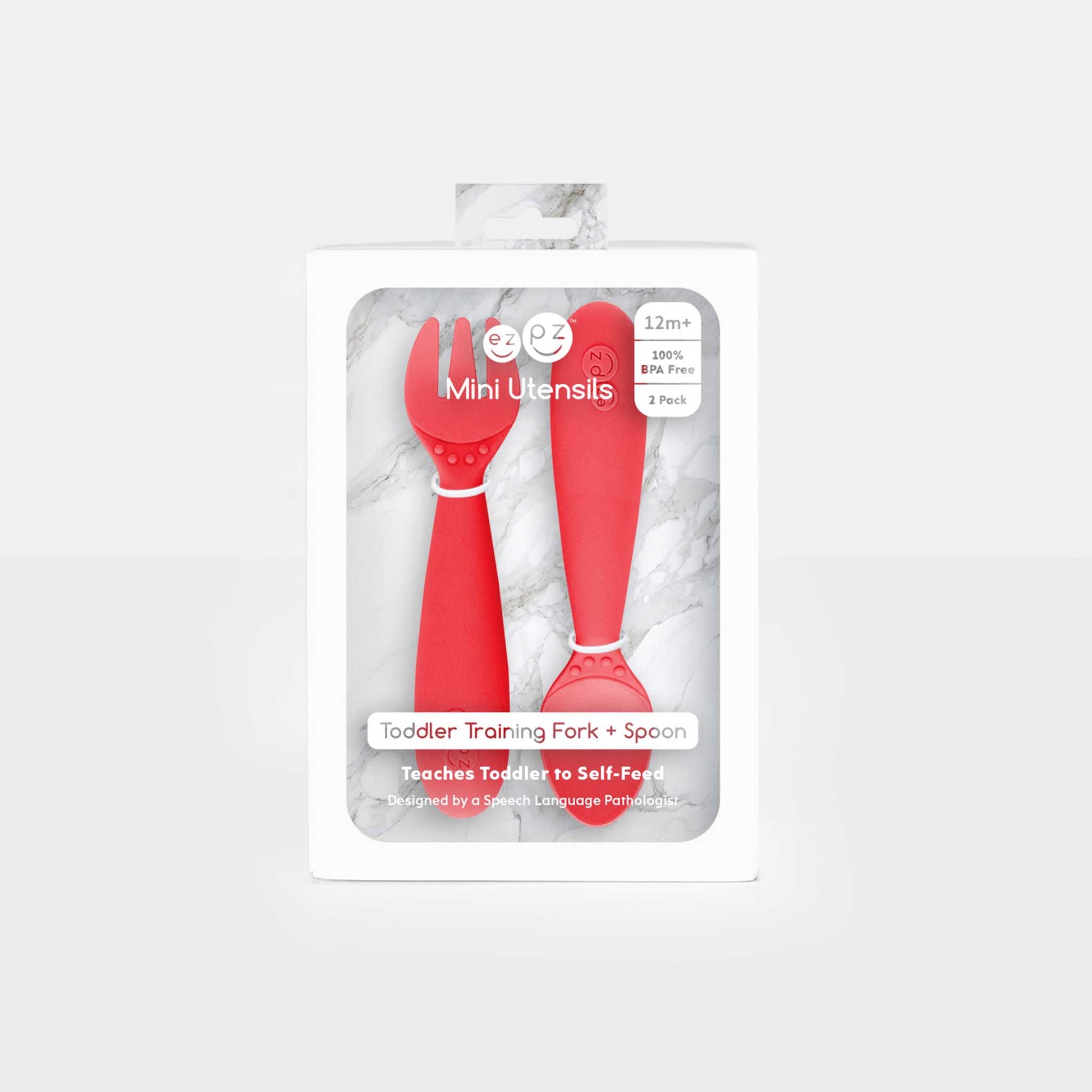 ezpz Mini Utensils | Toddler Spoon & Fork for Self-Feeding | Canada Utensils Hip Mommies