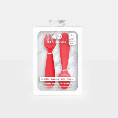ezpz Mini Utensils | Toddler Spoon & Fork for Self-Feeding | Canada Utensils Hip Mommies